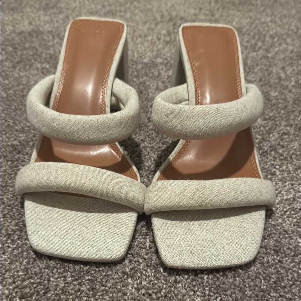 ASOS Cream and Brown Mules with Padded Straps